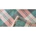 Peppermint and Plaster Pink Check Vintage blanket CP32 - Peppermint and Plaster Pink Check Vintage blanket CP32 -
